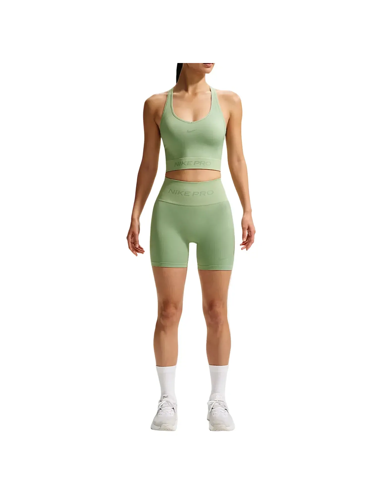 Велосипедные шорты Nike Pro Seamless Dri-Fit с высокой талией, длина 5 дюймов — 3