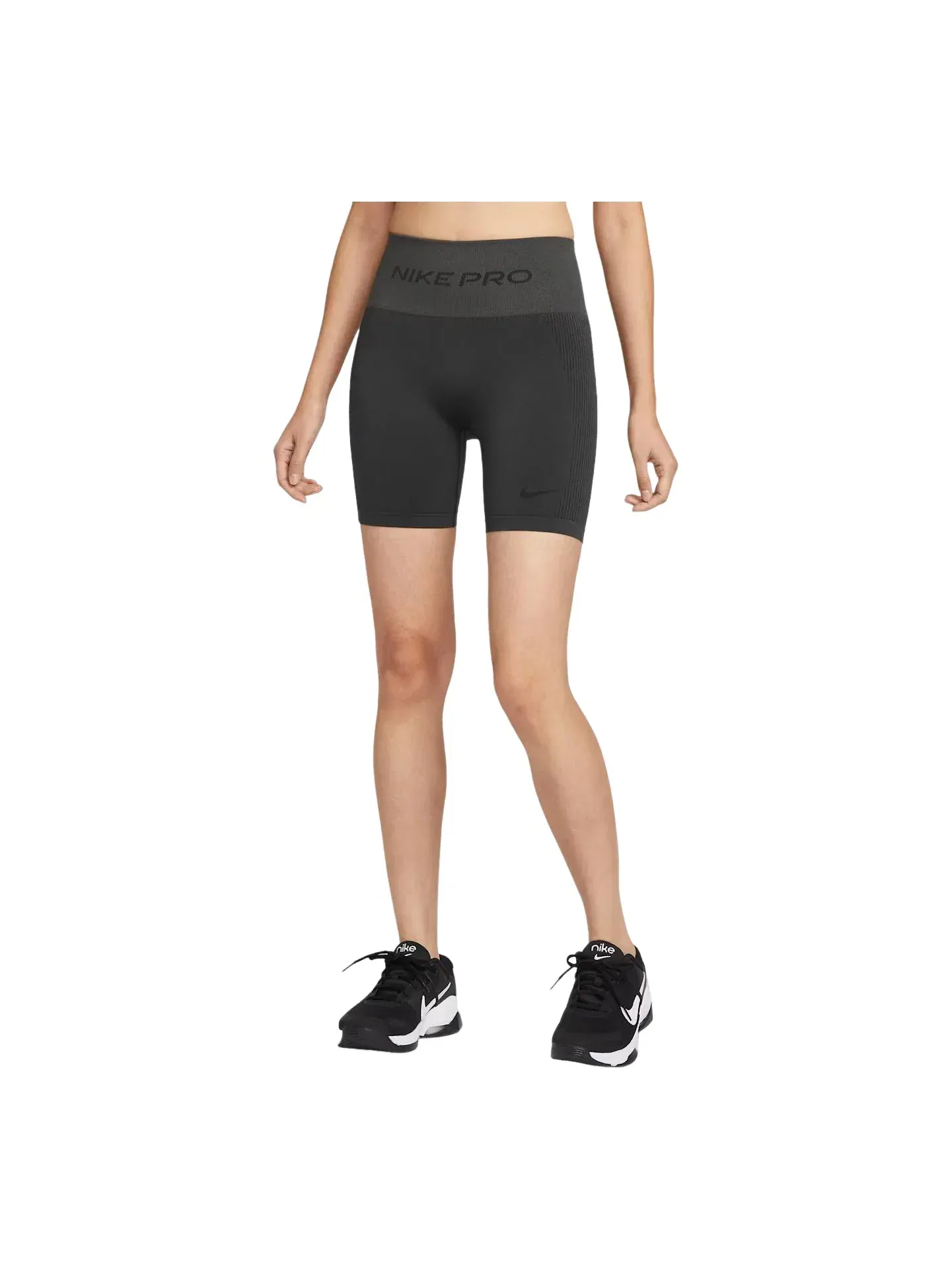 Велосипедные шорты Nike Pro Seamless Dri-Fit с высокой талией, длина 5 дюймов — 1