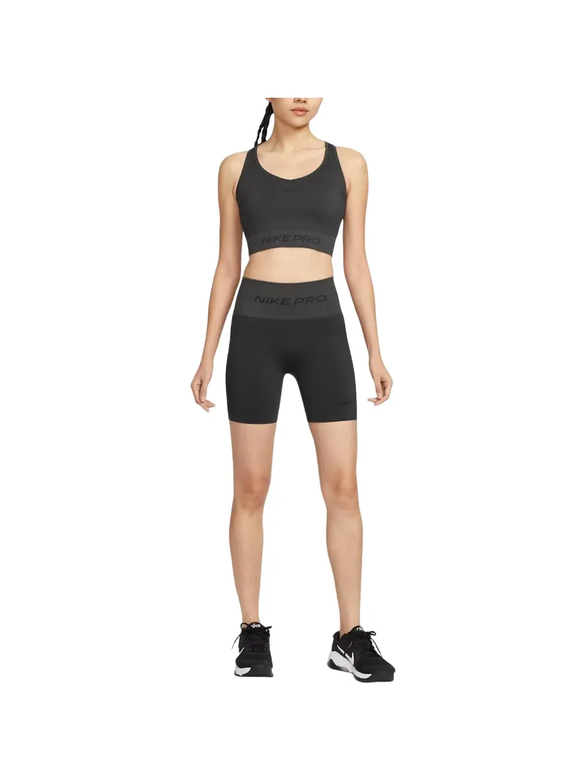 Велосипедные шорты Nike Pro Seamless Dri-Fit с высокой талией, длина 5 дюймов — 3