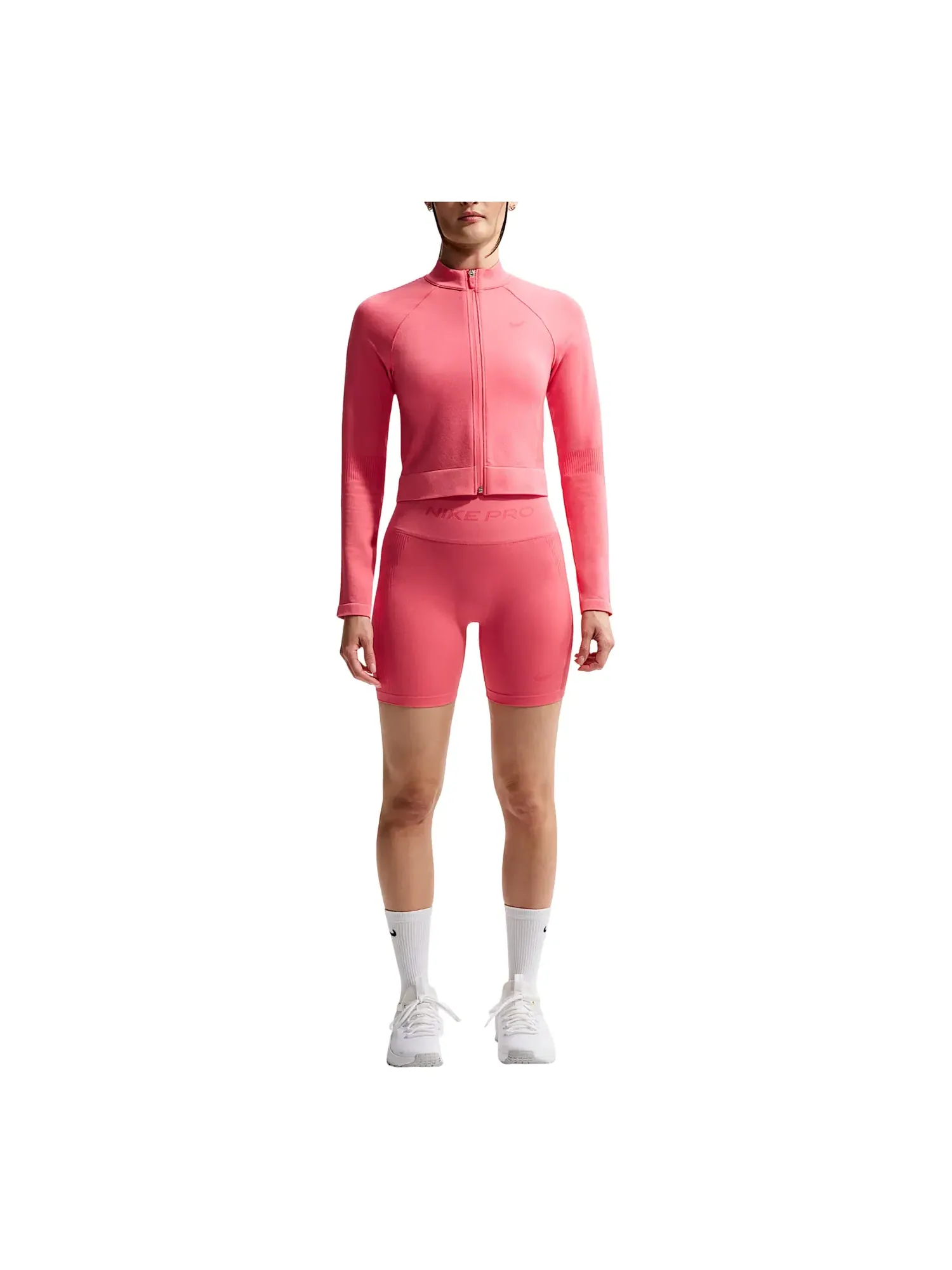 Велосипедные шорты Nike Pro Seamless Dri-Fit с высокой талией, длина 5 дюймов — 1