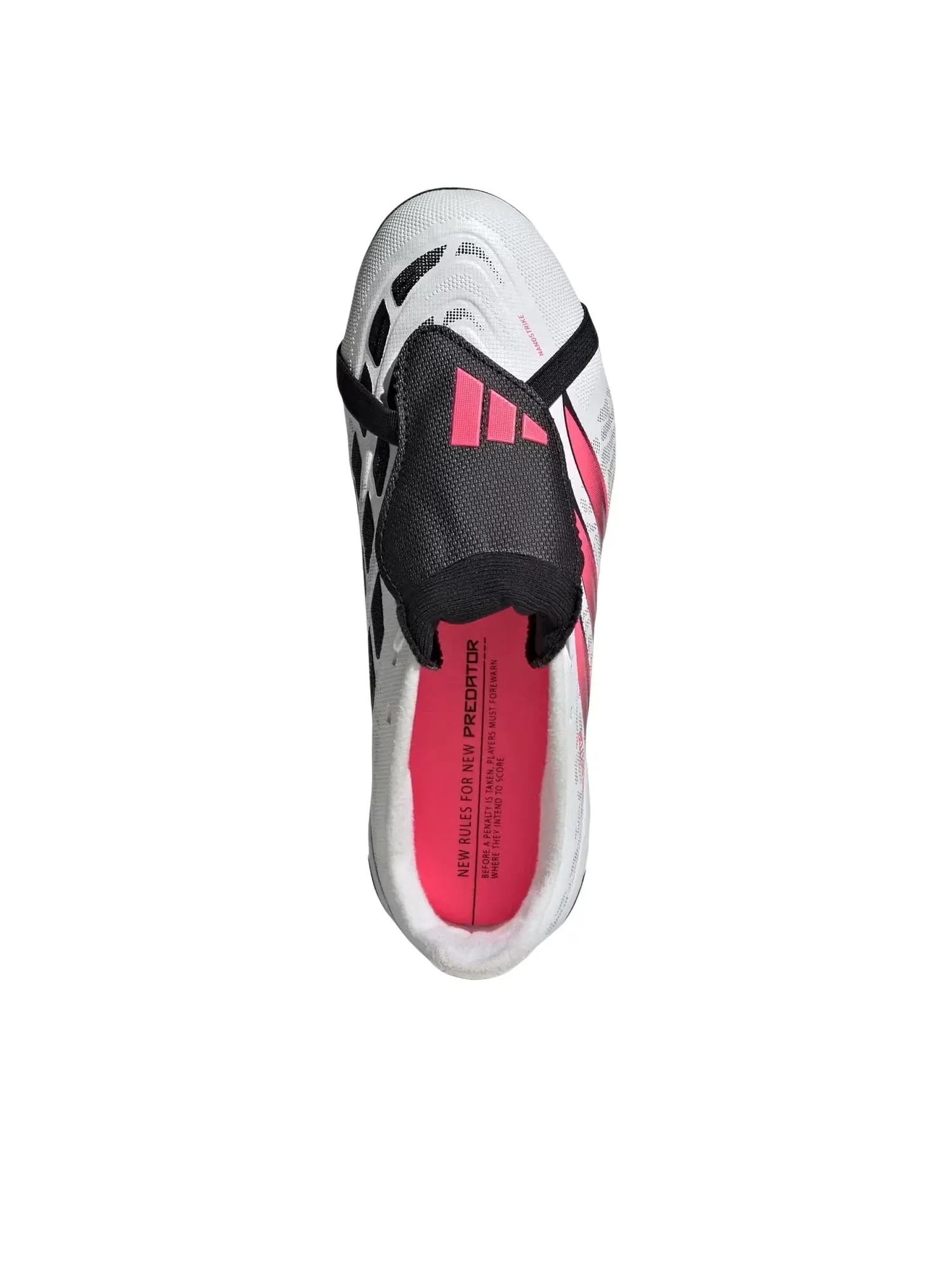 Детские бутсы для футбола с шнуровкой Predator League Fold-Over Tongue Adidas — изображение 3 из 5, белый