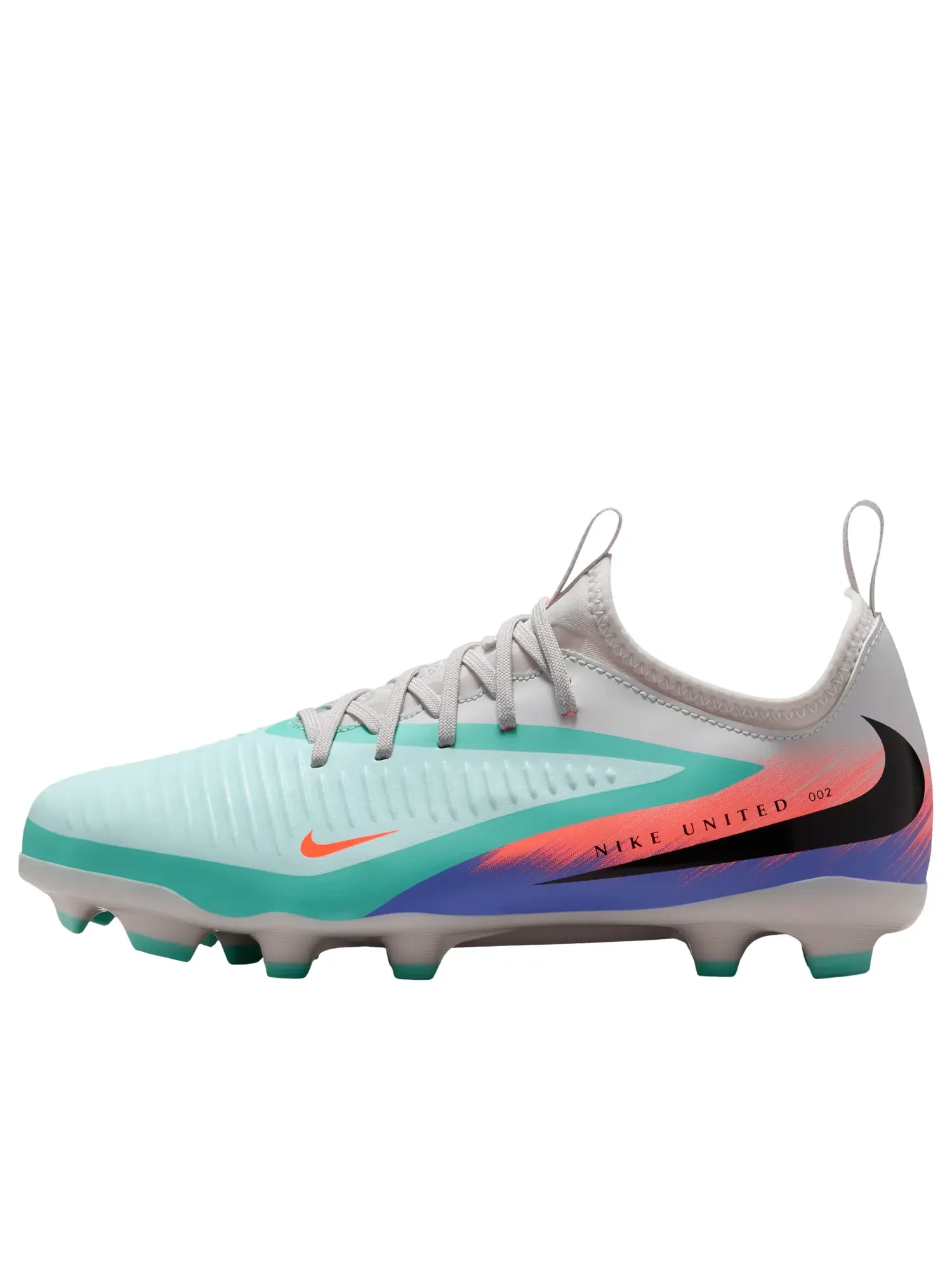 Бутсы футбольные (GS) Nike United Jr. Phantom 6 Low Academy FG/MG 'Pistachio Frost Hyper Orange' — изображение 1 из 6