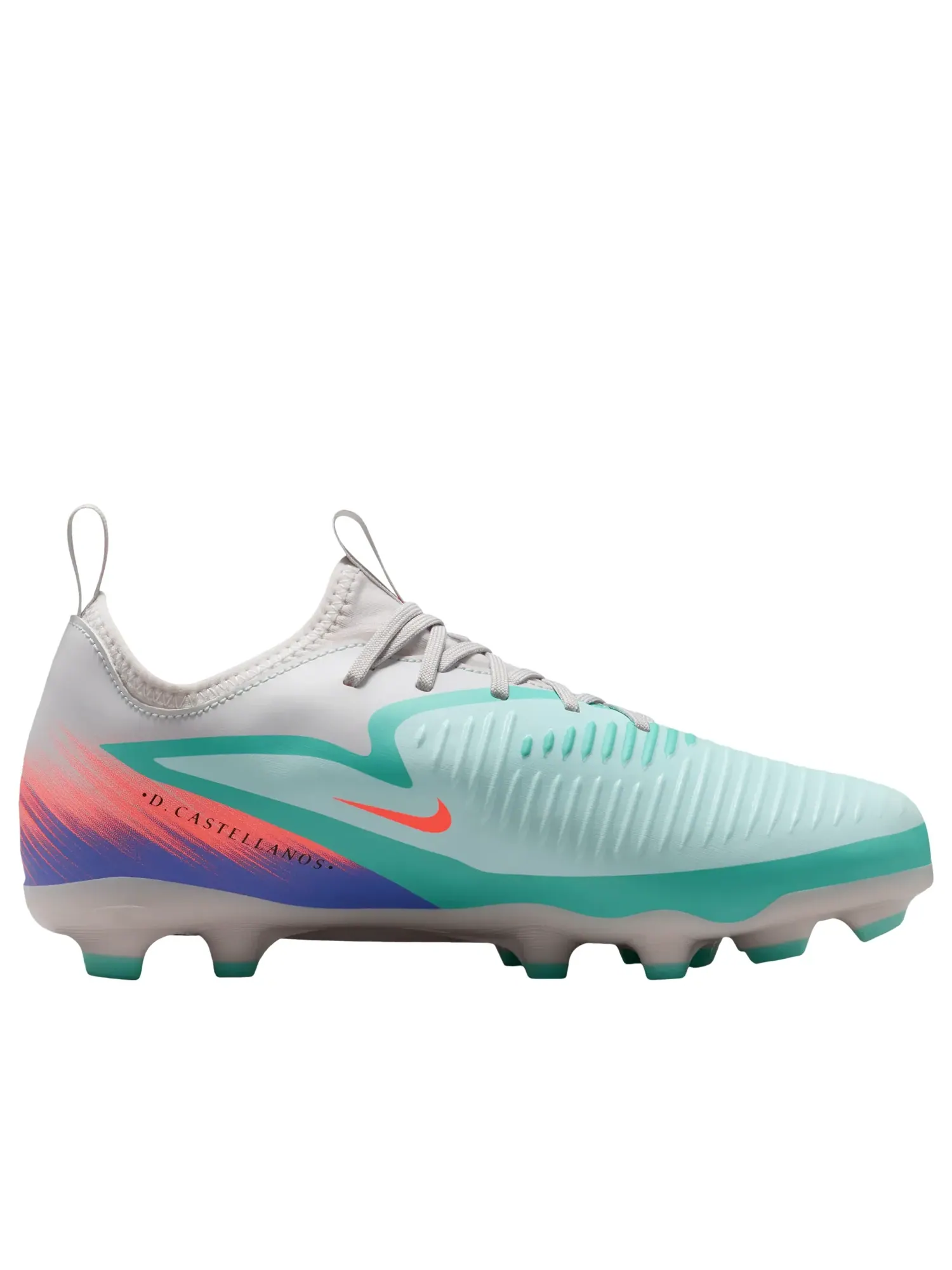 Бутсы футбольные (GS) Nike United Jr. Phantom 6 Low Academy FG/MG 'Pistachio Frost Hyper Orange' — изображение 6 из 6
