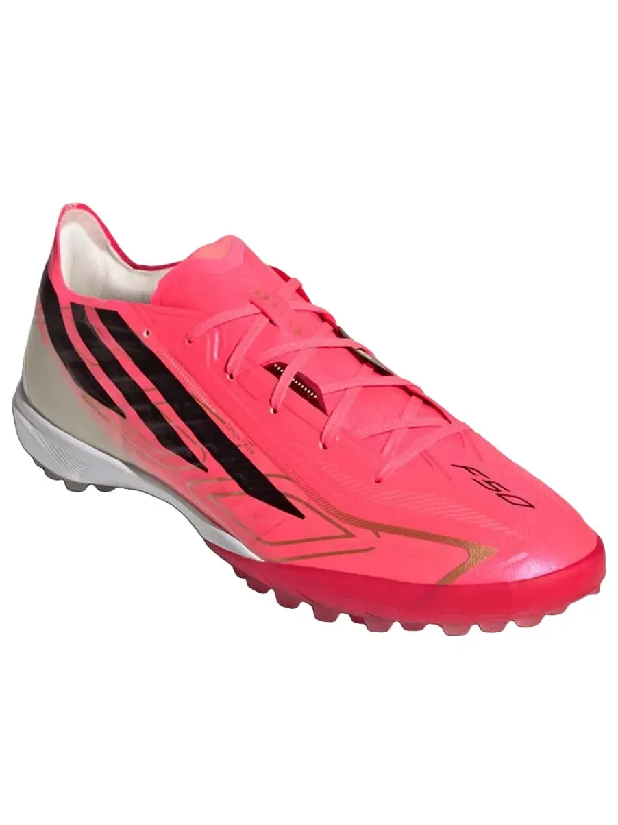 Мужские бутсы с шнуровкой F50 Solar Turbo Black Gold Metallic Adidas — изображение 2 из 5, красный