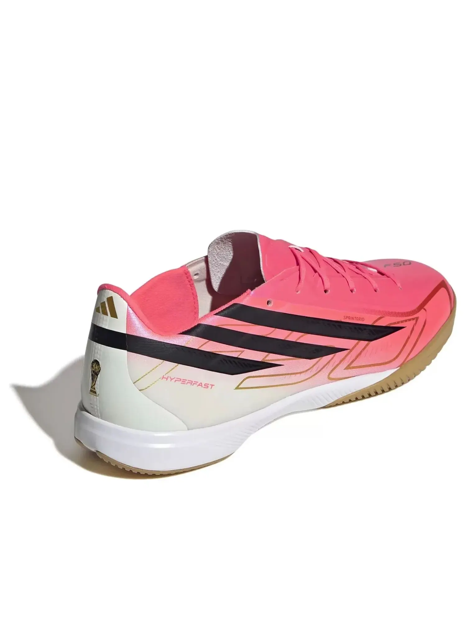 Мужские футбольные бутсы с шнуровкой модель F50 Hyperfast League IC Adidas — изображение 3 из 6, розовый