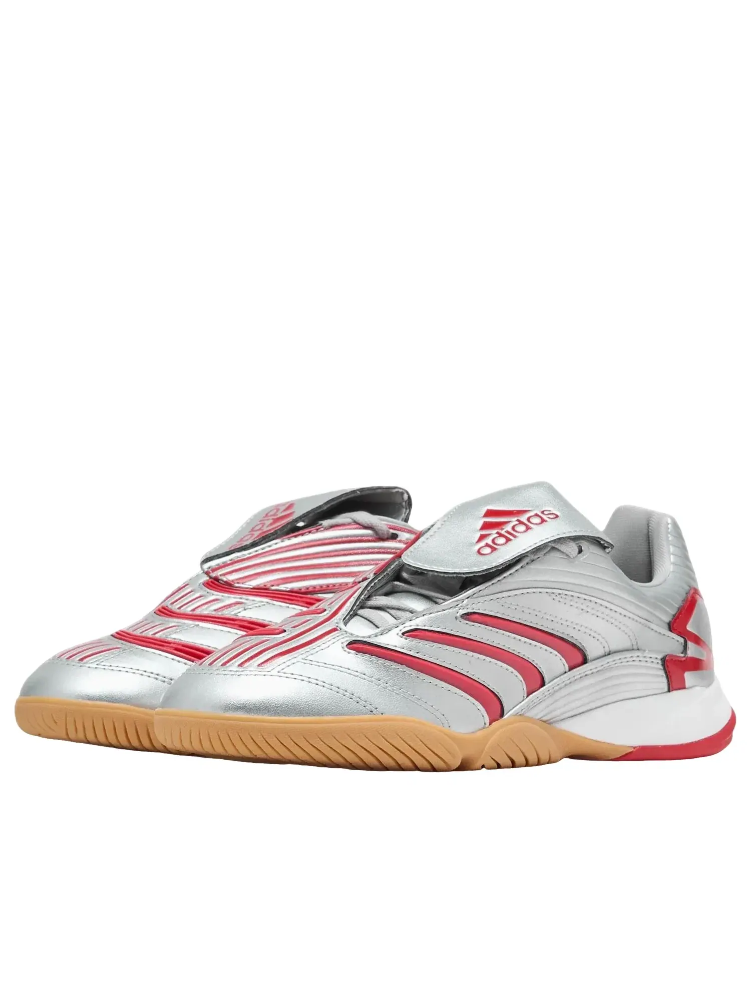 Кроссовки Adidas Predator Sala 'Silver Metallic Scarlet Grey' IH6780 — изображение 2 из 6, серебряный