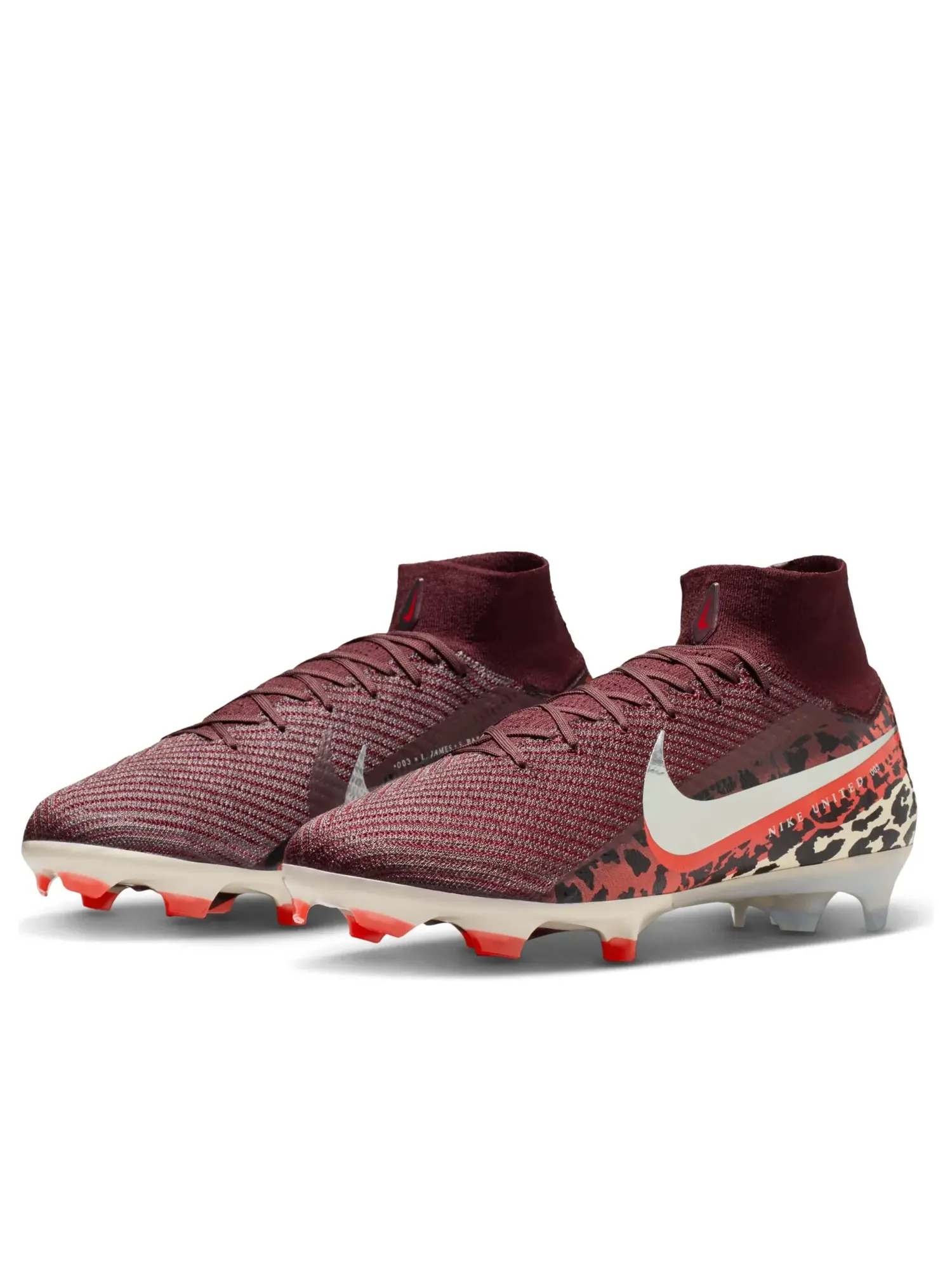 Футбольные бутсы Nike Mercurial Superfly 10 Elite FG 'United 003 Pack' — изображение 5 из 7, бордовый