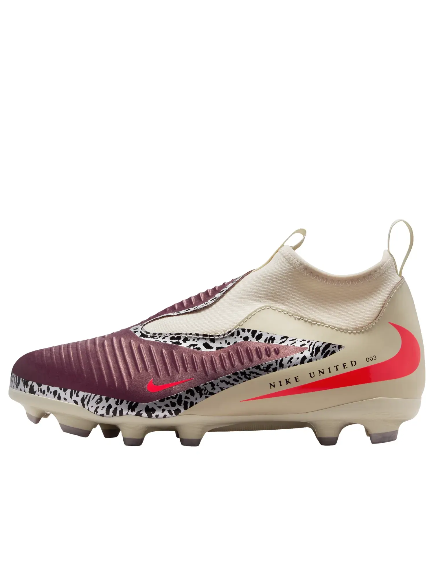 Кроссовки Nike United Jr. Phantom 6 High Academy 'Burgundy Crush Fossil' IO8481-661 — изображение 1 из 6, бордовый