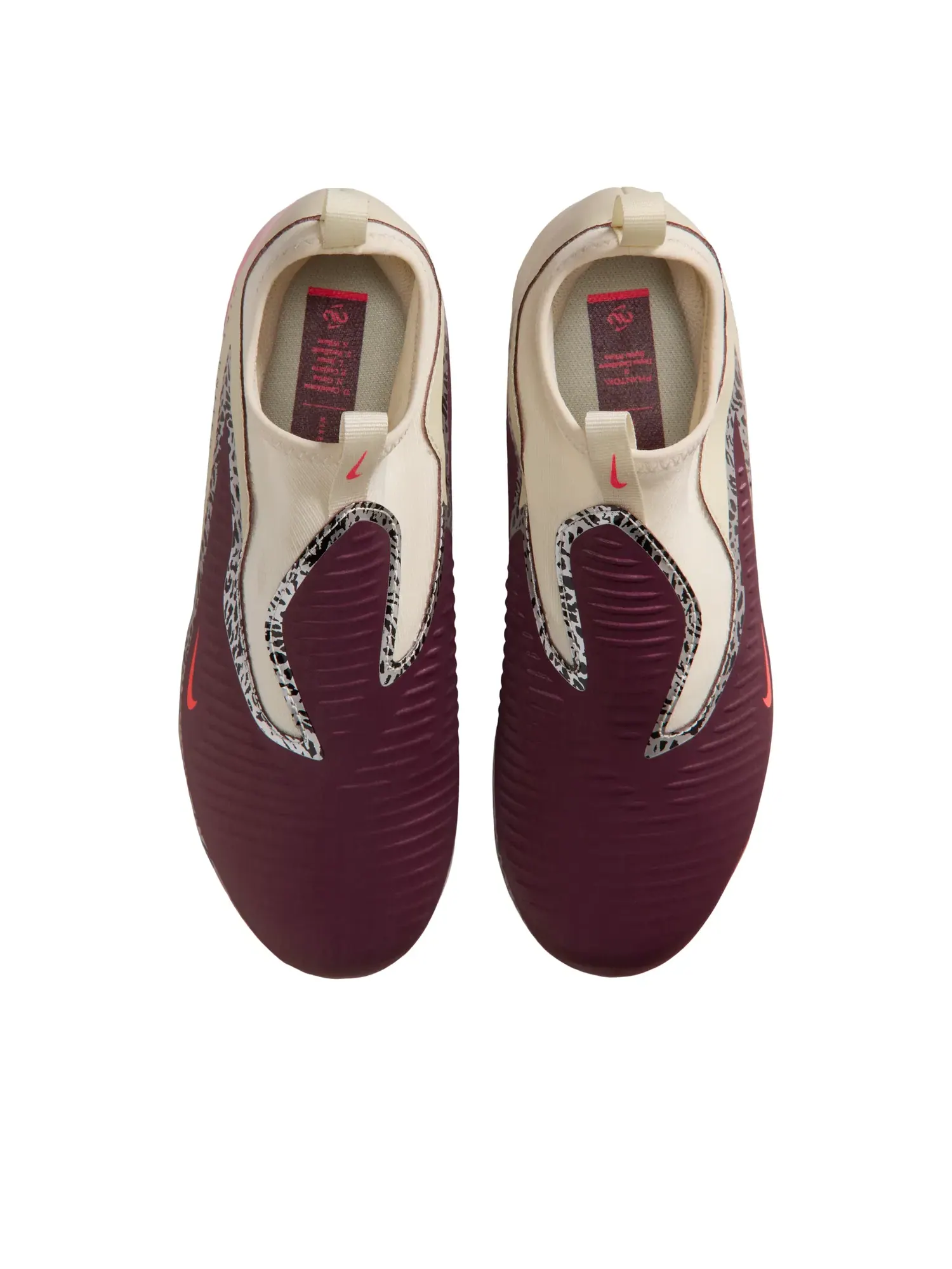 Кроссовки Nike United Jr. Phantom 6 High Academy 'Burgundy Crush Fossil' IO8481-661 — изображение 2 из 6, бордовый