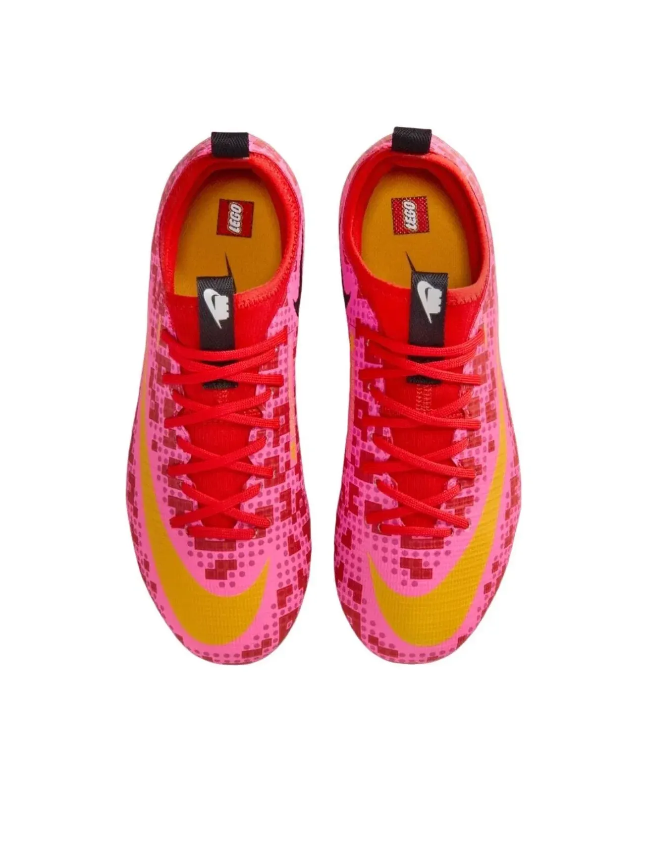 Детские кроссовки для футбола с шнуровкой Nike Mercurial Vapor Rush Red University Gold — изображение 3 из 4, красный