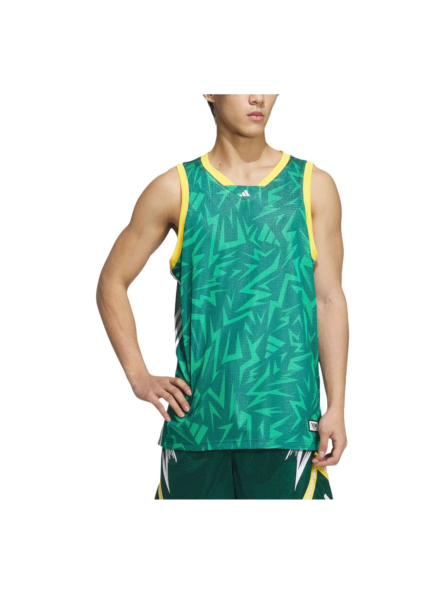 Спортивный топ adidas Basketball Tank 'Green' JC6794 — 1
