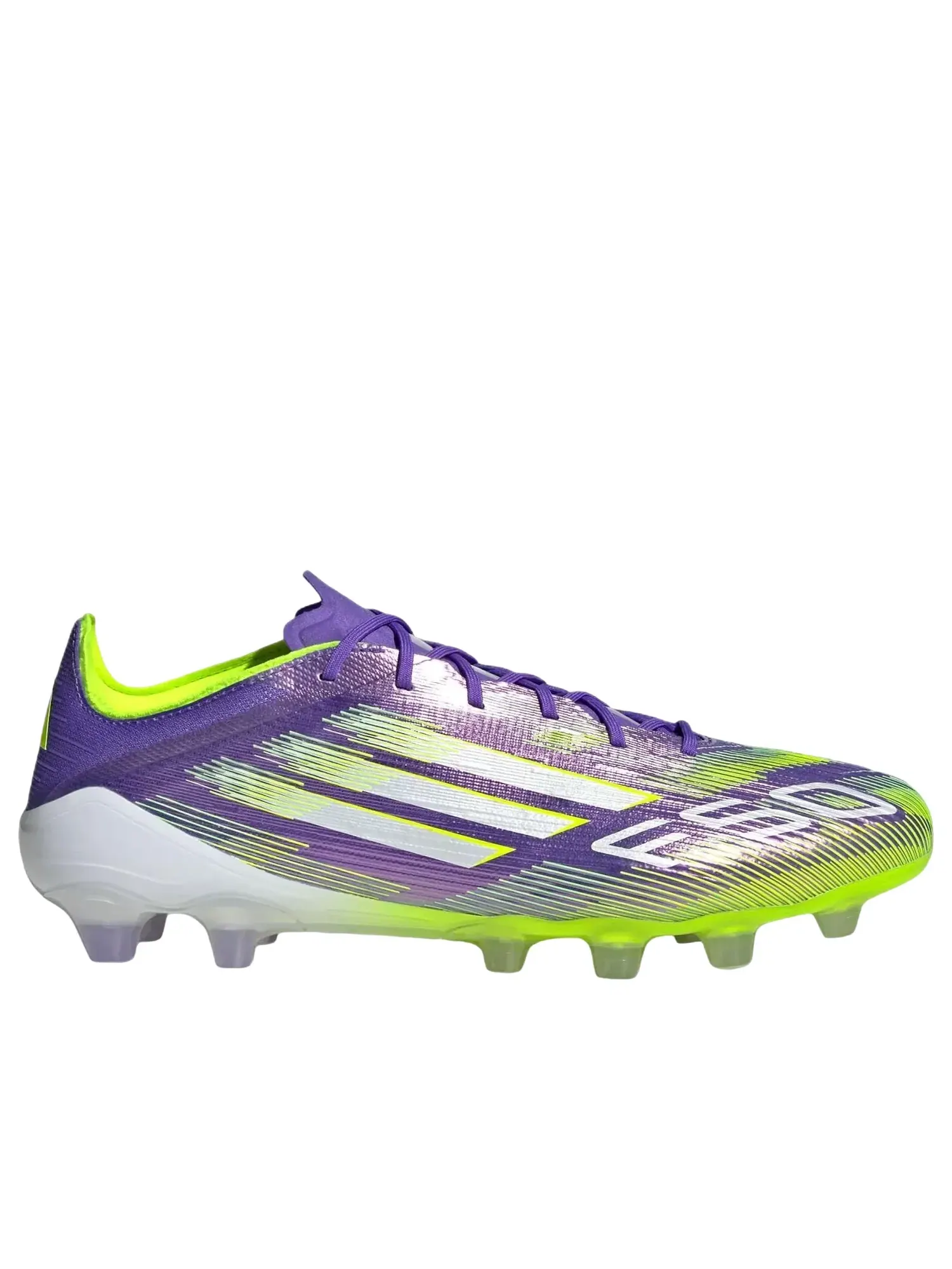 Кроссовки Adidas F50 Elite HG/AG 'Purple Rush Cloud White Lucid Lemon' JH7645 — изображение 2 из 6, фиолетовый