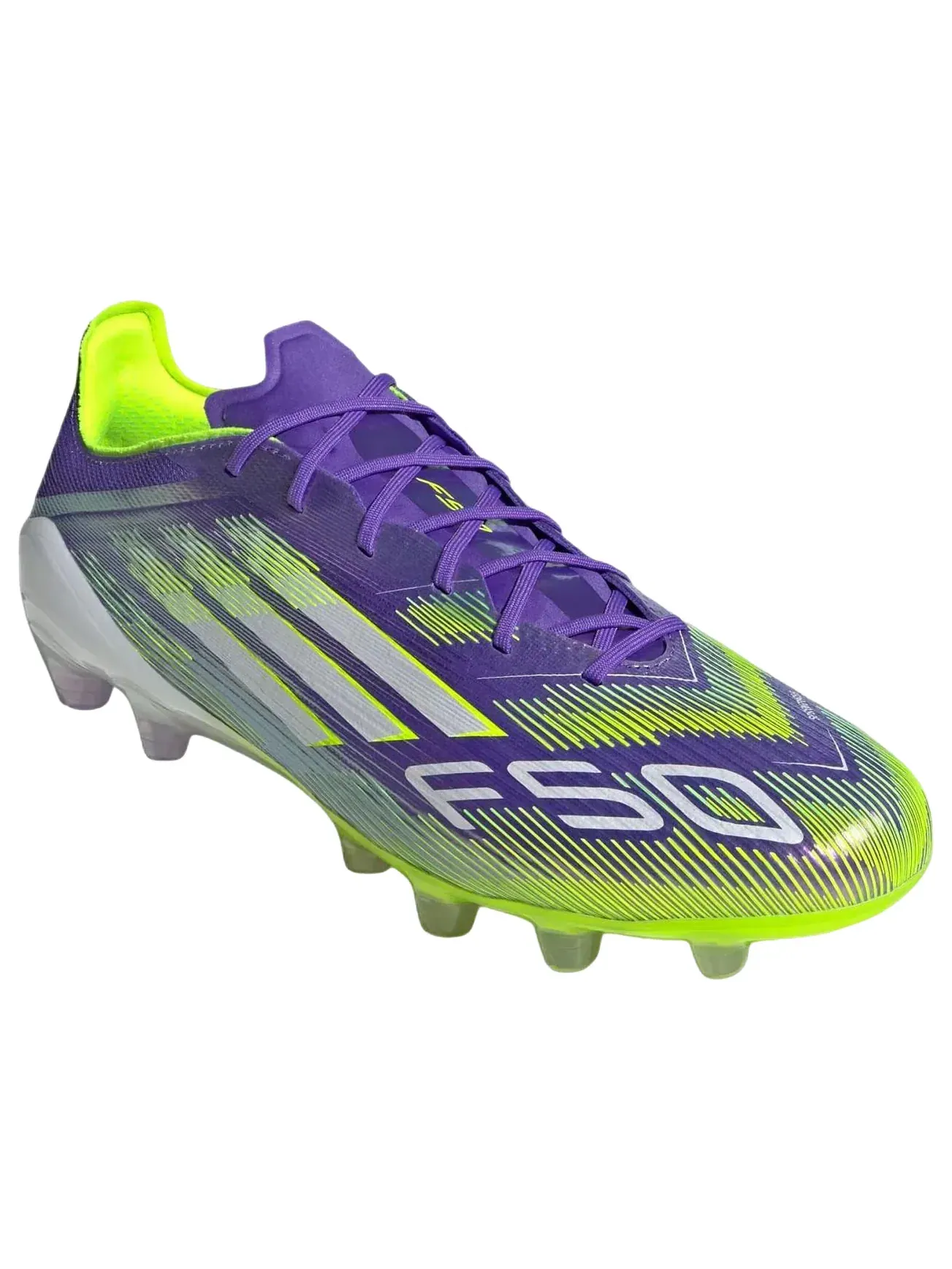 Кроссовки Adidas F50 Elite HG/AG 'Purple Rush Cloud White Lucid Lemon' JH7645 — изображение 3 из 6, фиолетовый