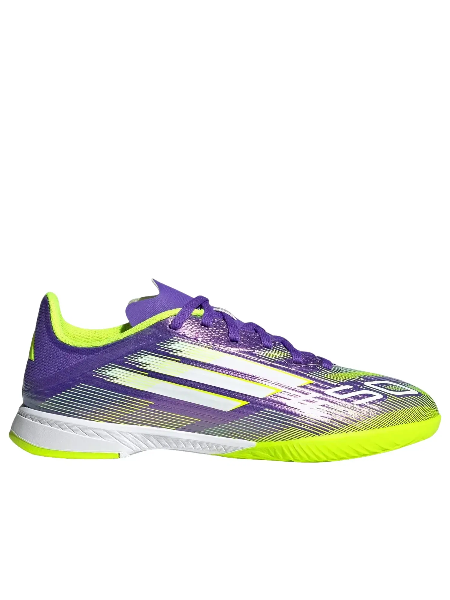 Кроссовки Adidas F50 League Indoor 'Purple Rush Cloud White Lucid Lemon' JH7750 — изображение 2 из 6, фиолетовый