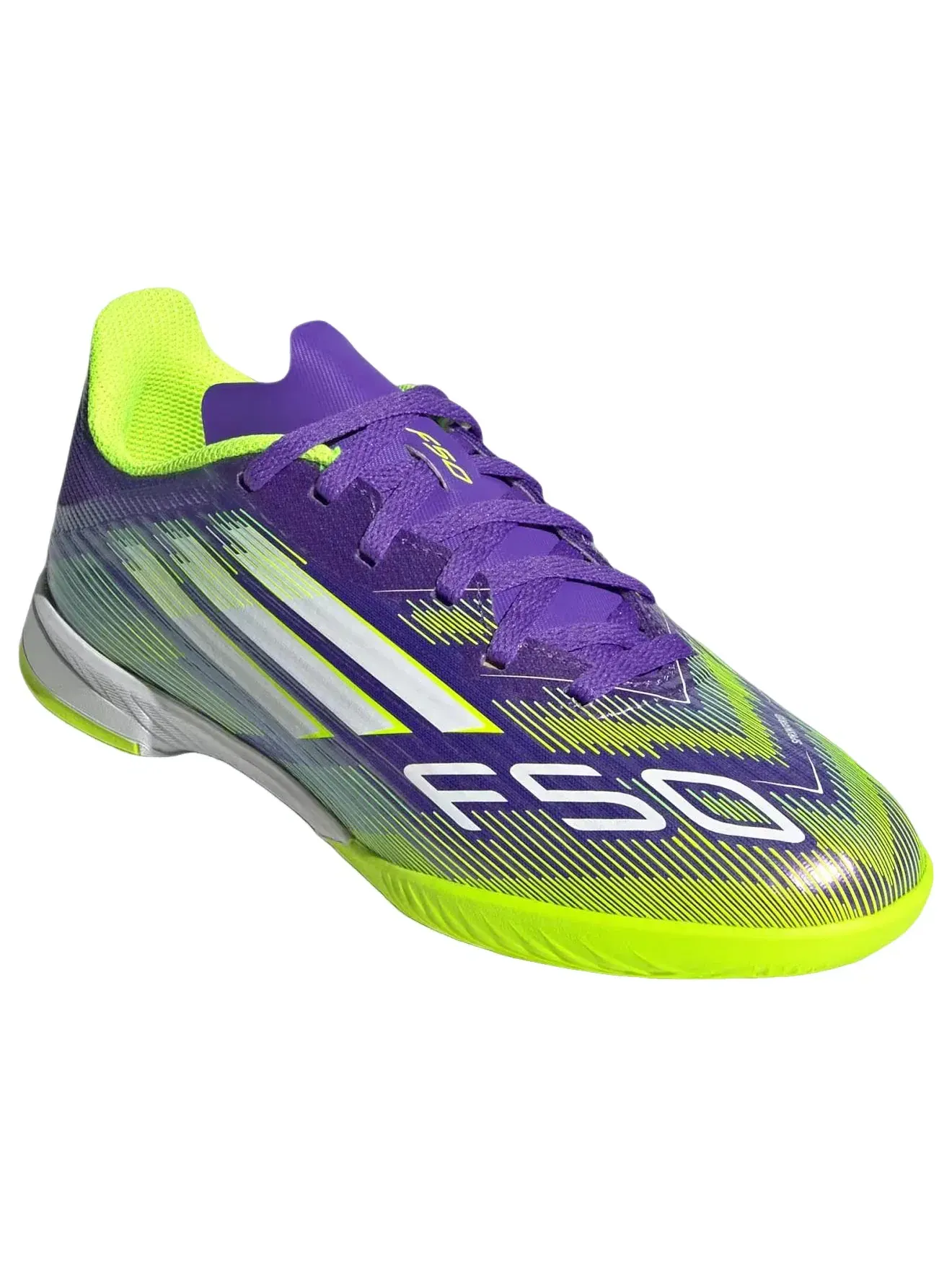 Кроссовки Adidas F50 League Indoor 'Purple Rush Cloud White Lucid Lemon' JH7750 — изображение 3 из 6, фиолетовый