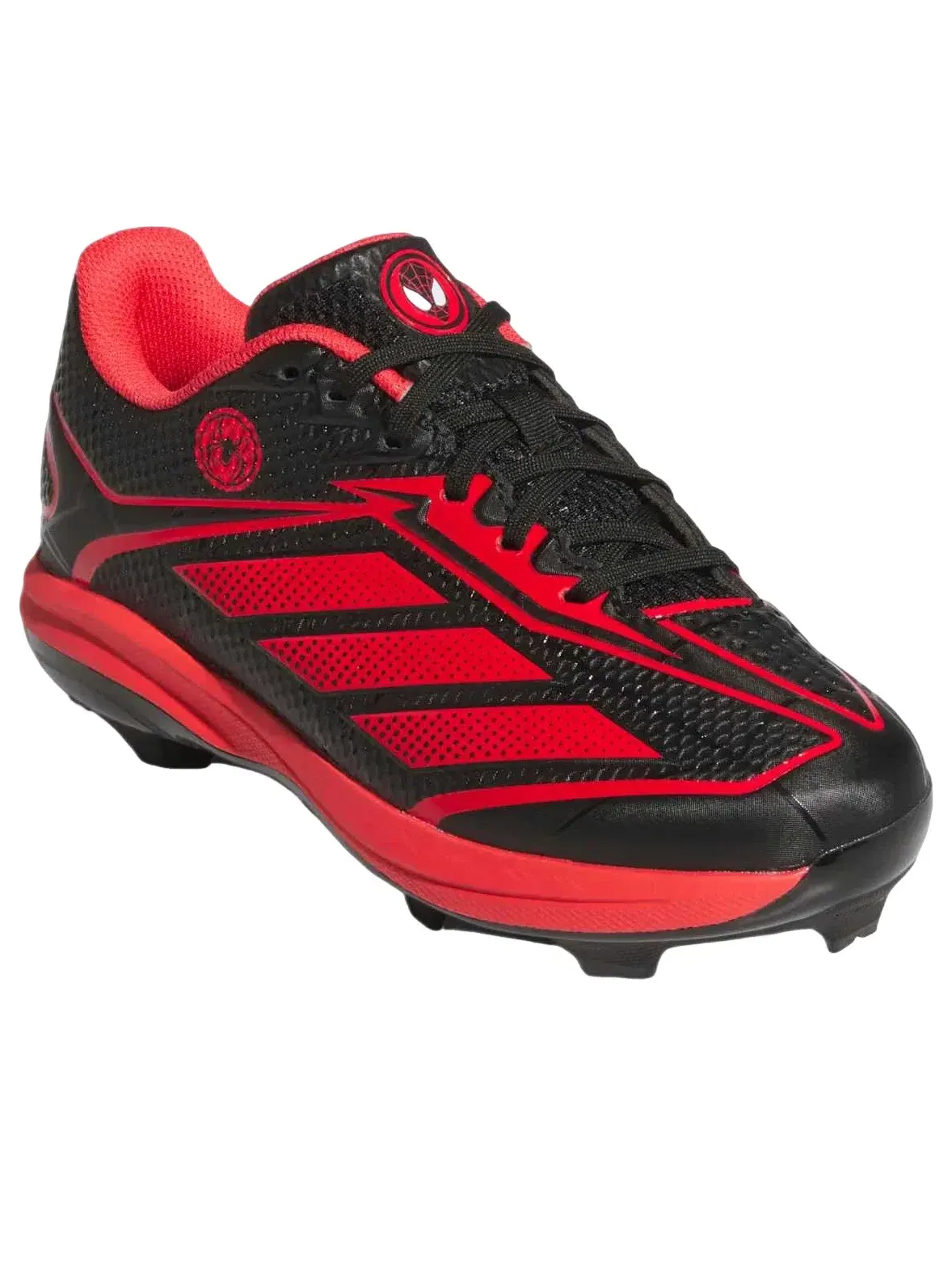 Детские кроссовки для бейсбола с шнуровкой Adizero Electric Miles Morales Adidas — изображение 2 из 6, черный
