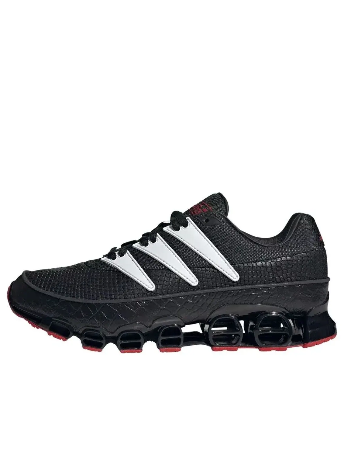 Мужские бутсы для футбола с шнуровкой Predator Black White Scarlet Adidas — изображение 1 из 5, черный