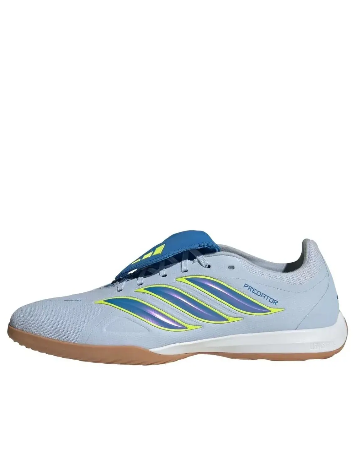 Бутсы футбольные Adidas Predator League Fold-Over Tongue IC 'Crystal Sky Ray Blue Solar Yellow' — изображение 1 из 5, синий