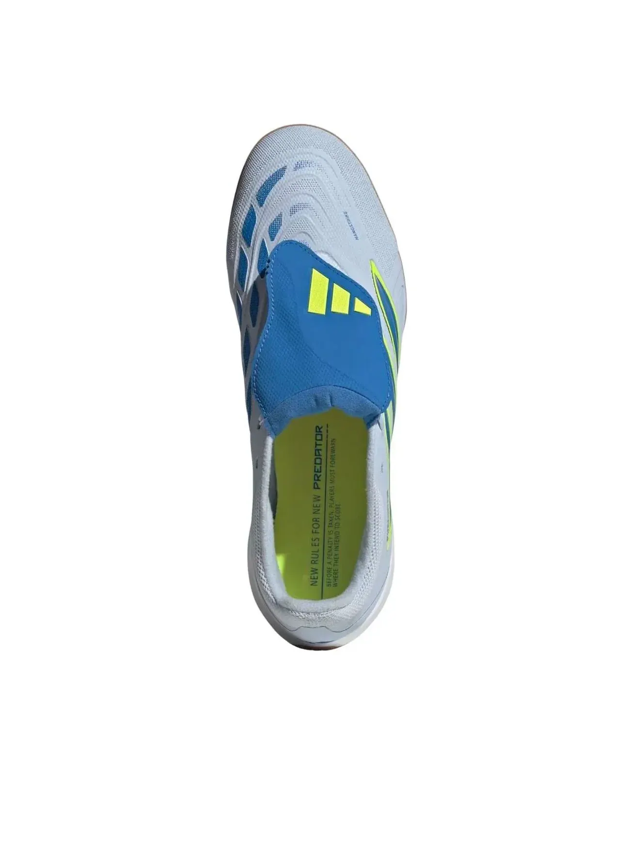 Бутсы футбольные Adidas Predator League Fold-Over Tongue IC 'Crystal Sky Ray Blue Solar Yellow' — изображение 2 из 5, синий