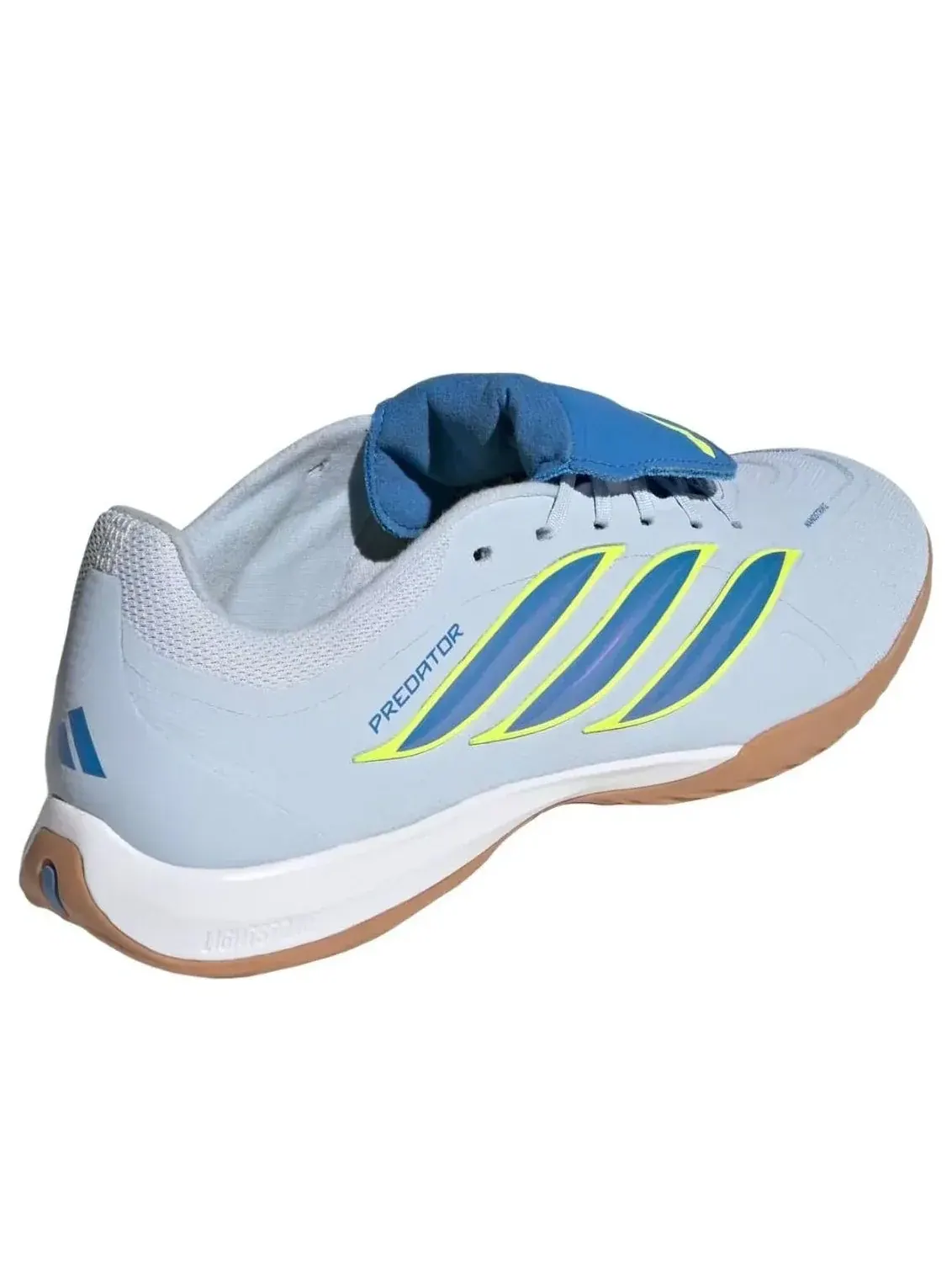 Бутсы футбольные Adidas Predator League Fold-Over Tongue IC 'Crystal Sky Ray Blue Solar Yellow' — изображение 5 из 5, синий