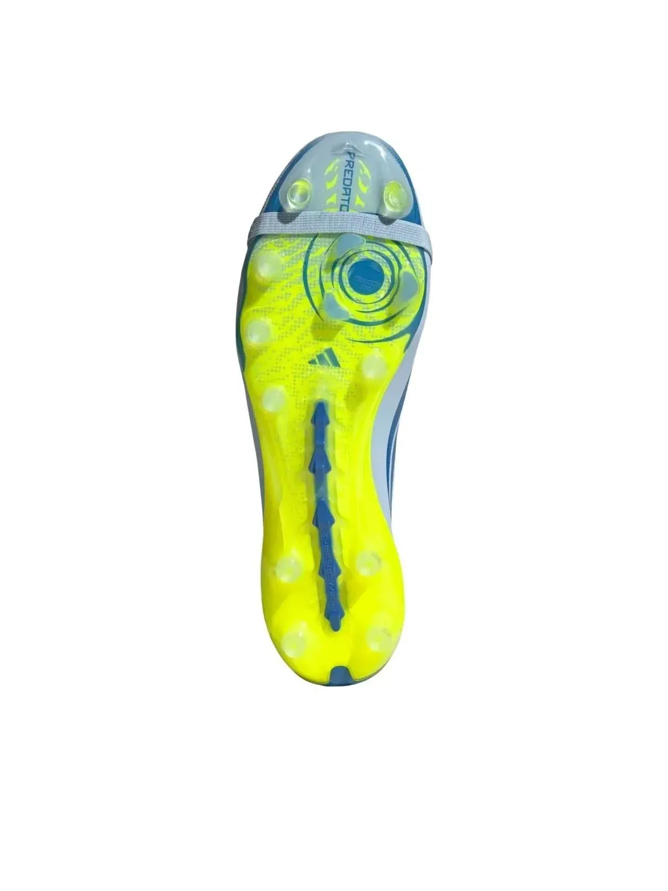 Бутсы футбольные Adidas Predator Elite Fold-Over Tongue AG 'Crystal Sky Ray Blue Solar Yellow' — изображение 2 из 5, синий