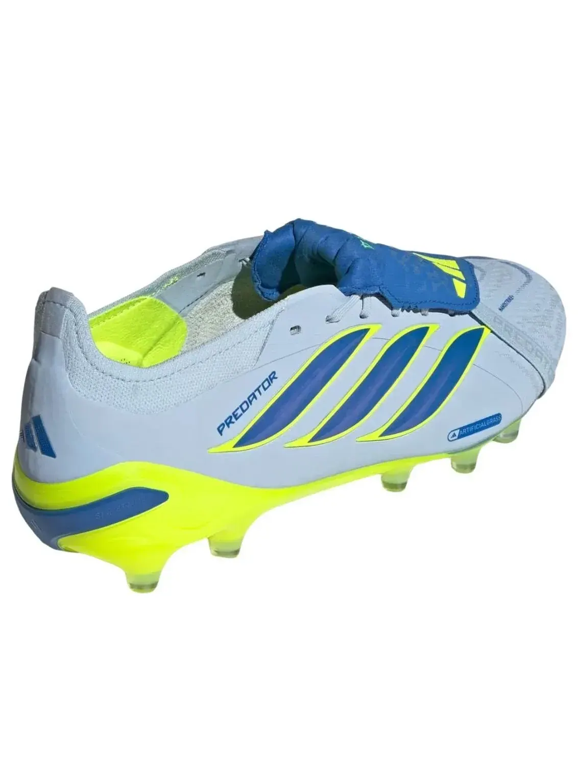 Бутсы футбольные Adidas Predator Elite Fold-Over Tongue AG 'Crystal Sky Ray Blue Solar Yellow' — изображение 5 из 5, синий