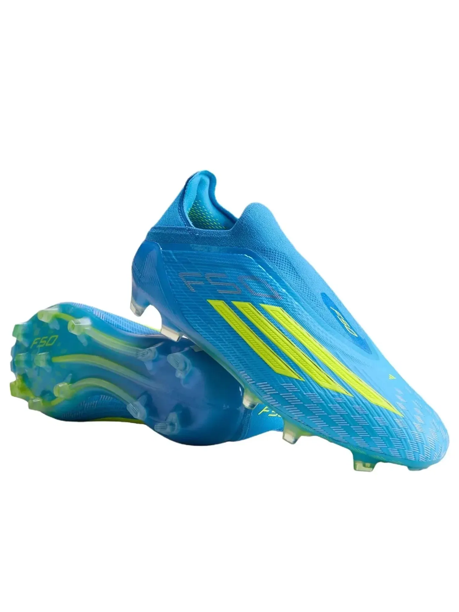 Футбольные бутсы Adidas F50 Elite Laceless FG 'Lucid Ray Blue' JR6461 — изображение 3 из 4, синий