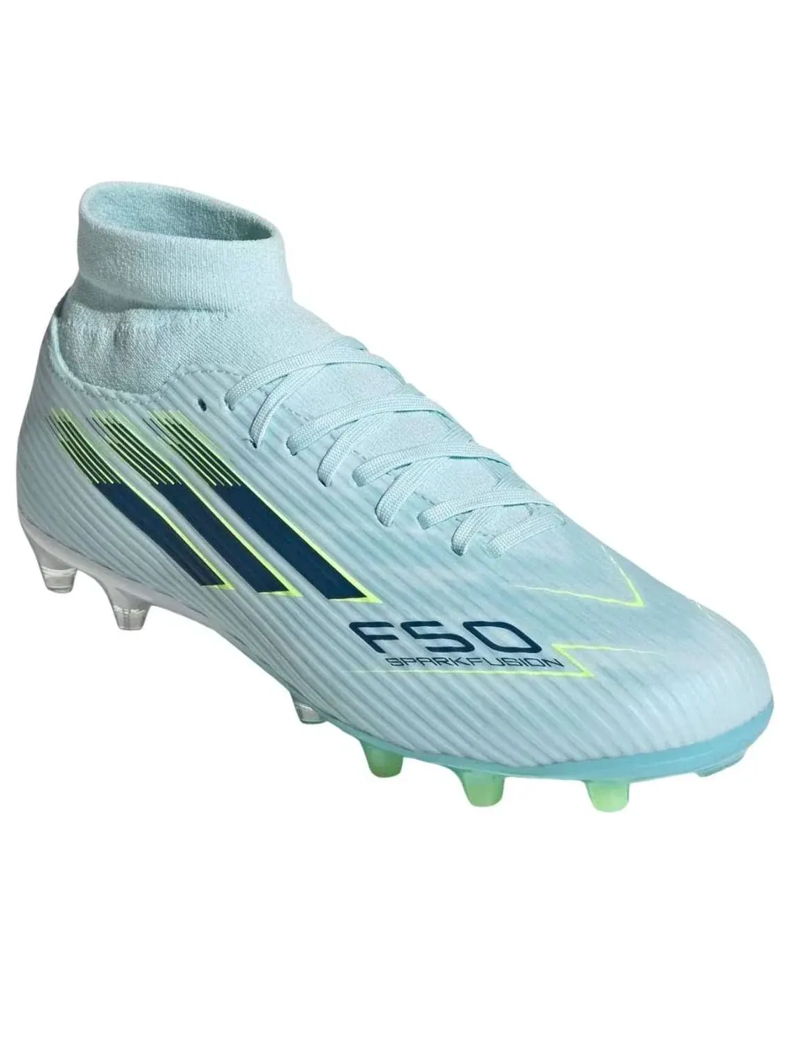 Кроссовки Adidas F50 Sparkfusion League Mid Cut FG/AG 'Almost Blue Dusky Petrol' JR8998 — изображение 4 из 5, синий