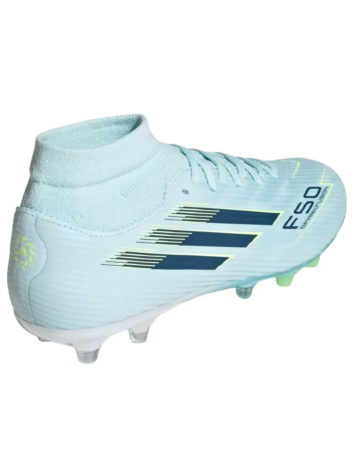 Кроссовки Adidas F50 Sparkfusion League Mid Cut FG/AG 'Almost Blue Dusky Petrol' JR8998 — изображение 5 из 5, синий