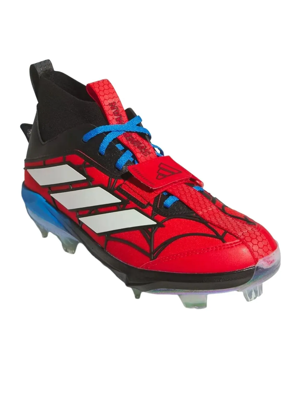 Бейсбольные бутсы Adidas x Marvel x Spider-Man adiZero Edge+ TPU — изображение 3 из 6, красный/синий/белый