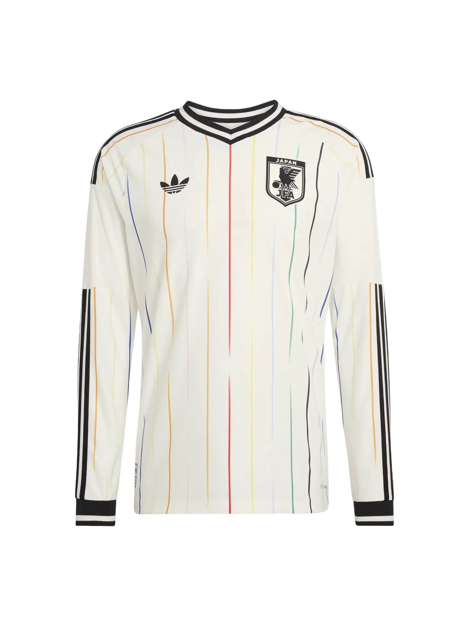 Мужская футболка с длинным рукавом Adidas Japan 26 Away Authentic Long Sleeve Jersey Off White Black