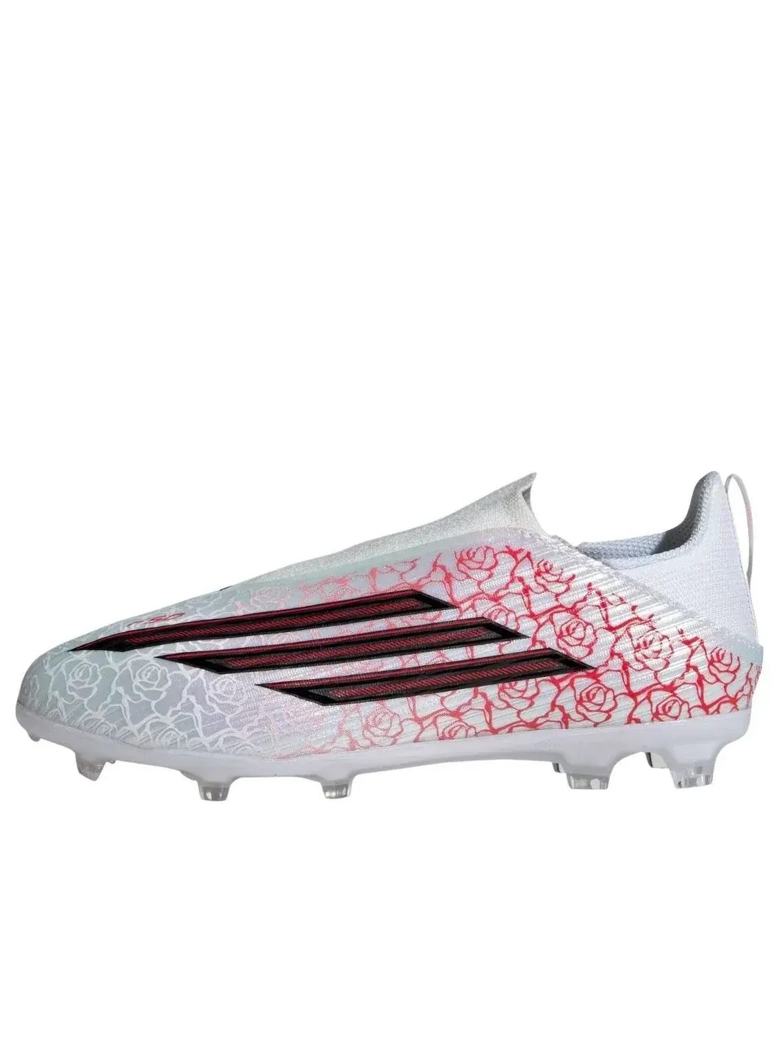 Бутсы футбольные (PS) Adidas F50 League Laceless FG 'White Black Lucid Red' — изображение 1 из 5, белый