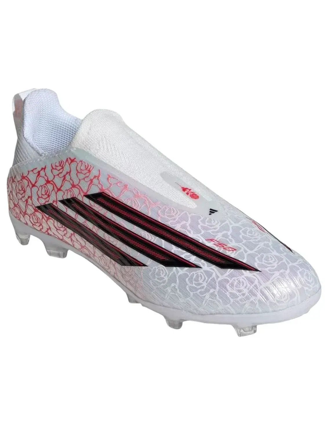 Бутсы футбольные (PS) Adidas F50 League Laceless FG 'White Black Lucid Red' — изображение 4 из 5, белый