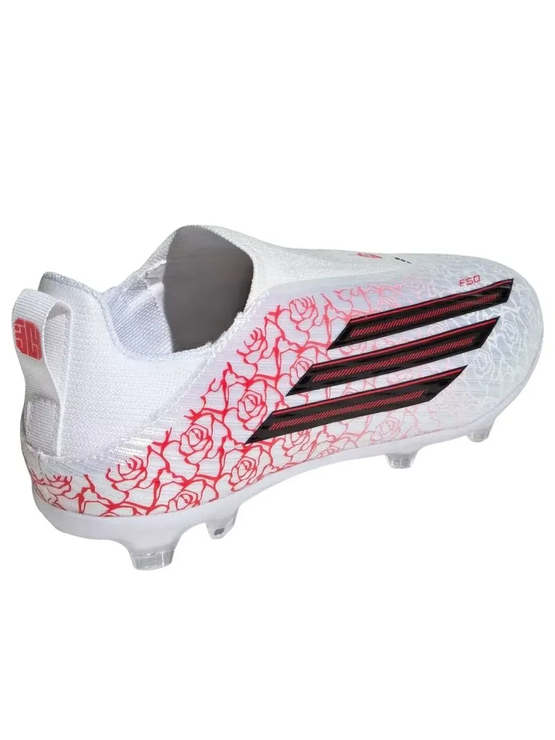 Бутсы футбольные (PS) Adidas F50 League Laceless FG 'White Black Lucid Red' — изображение 5 из 5, белый