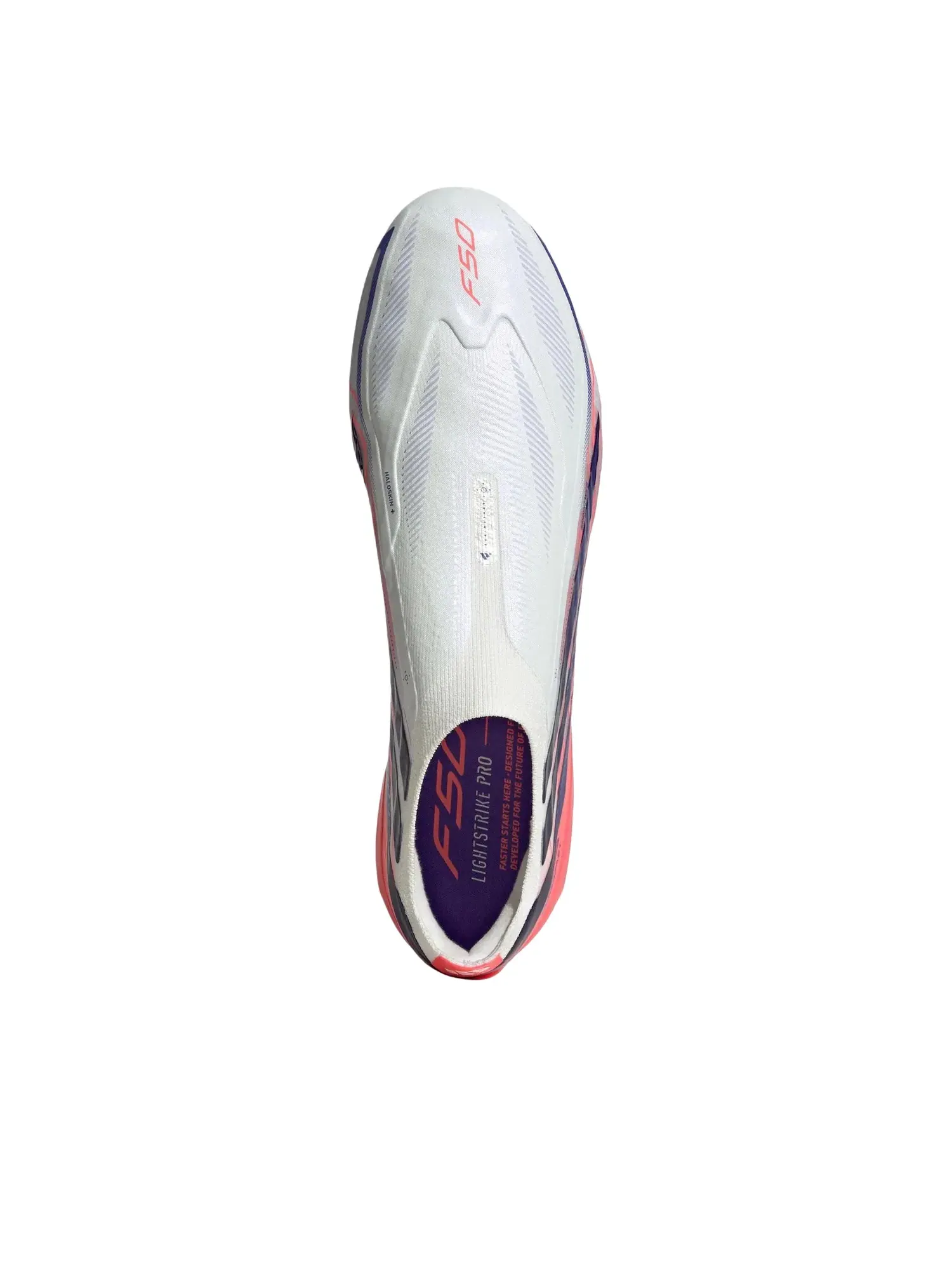 Мужские бутсы для футбола с шнуровкой F50 Hyperfast Elite AG Adidas — изображение 5 из 6, белый