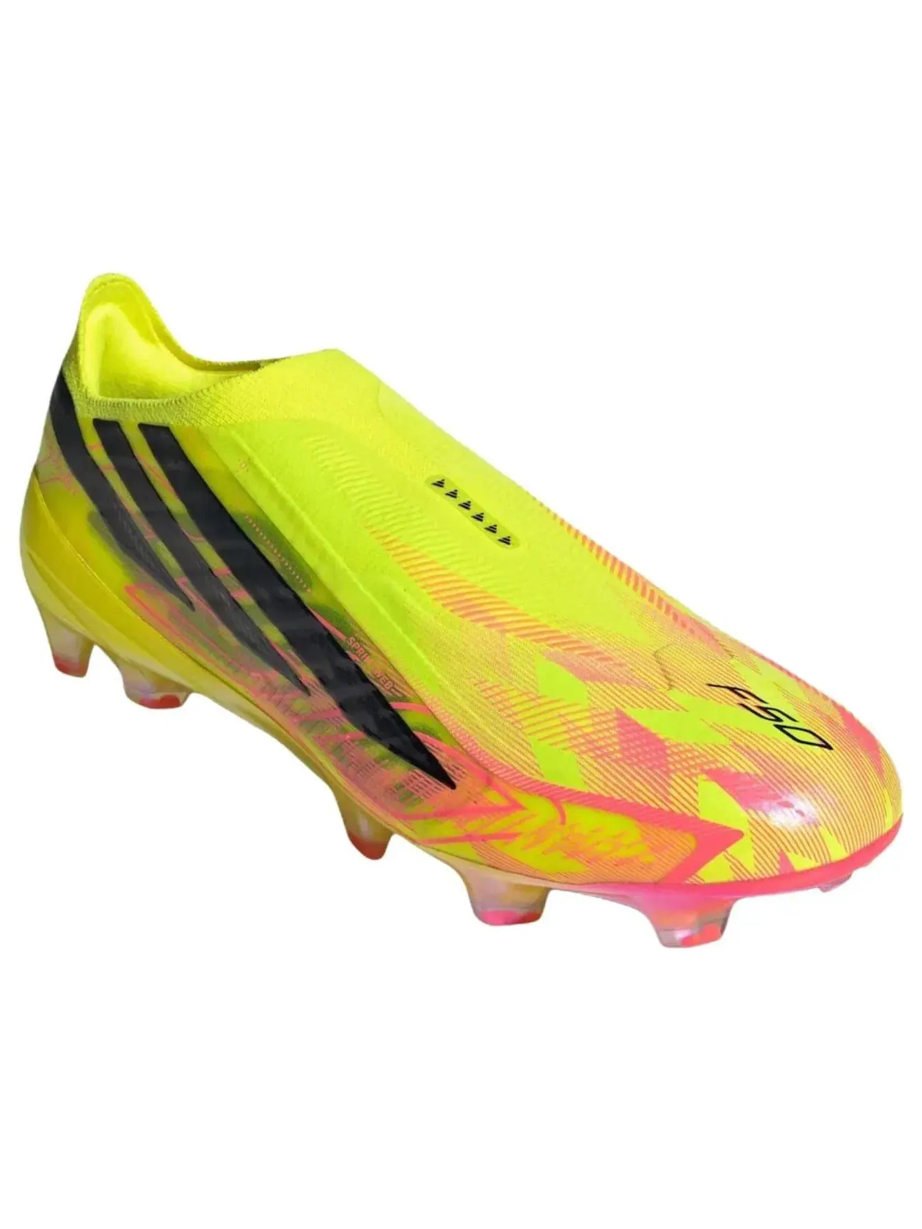Кроссовки Adidas F50 Hyperfast Elite Laceless FG 'Team Solar Yellow' KK1031 — изображение 2 из 5, желтый