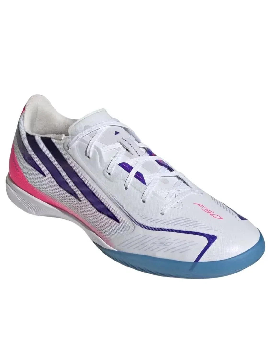 Мужские футбольные бутсы с принтом F50 Hyperfast Pro IC Chaos vs Control World Cup Pack Adidas — изображение 4 из 5, белый