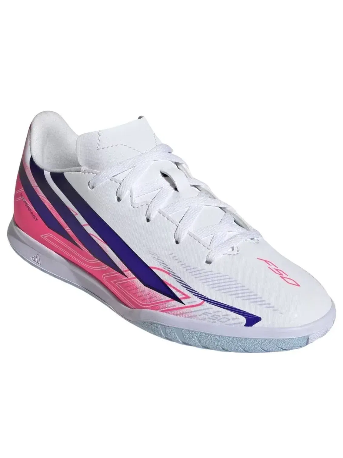 Детские кроссовки для футбола с шнуровкой F50 Hyperfast Adidas — изображение 4 из 5, белый