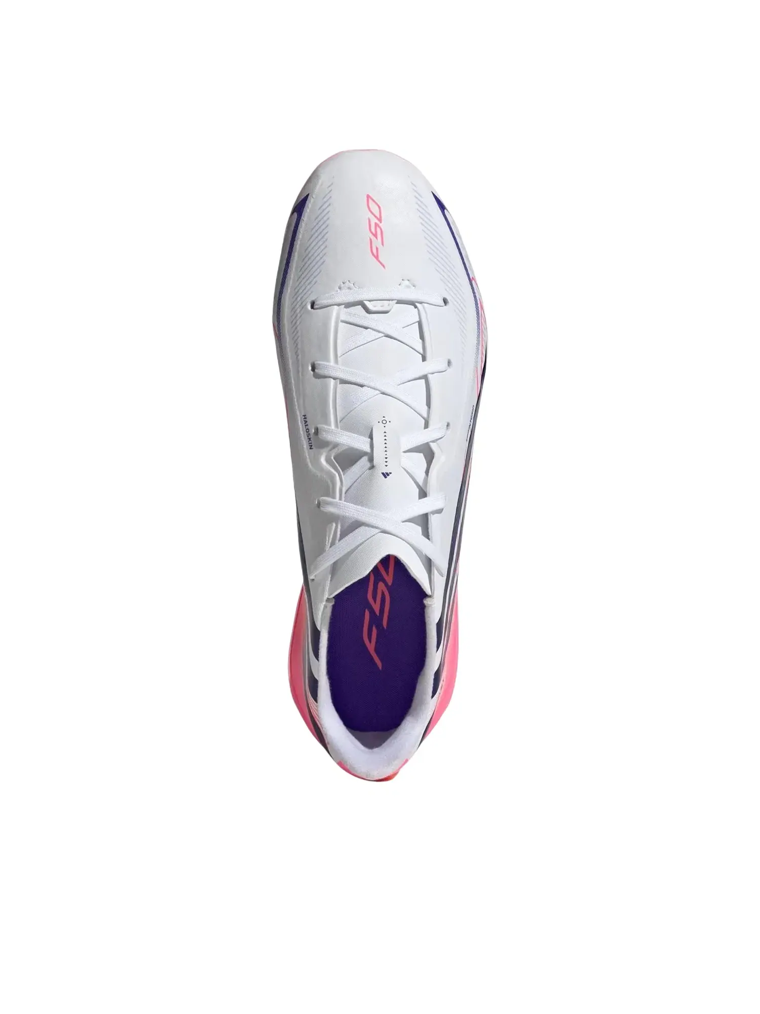 Детские бутсы для футбола с шнуровкой F50 Hyperfast League FG Adidas — изображение 4 из 6, белый