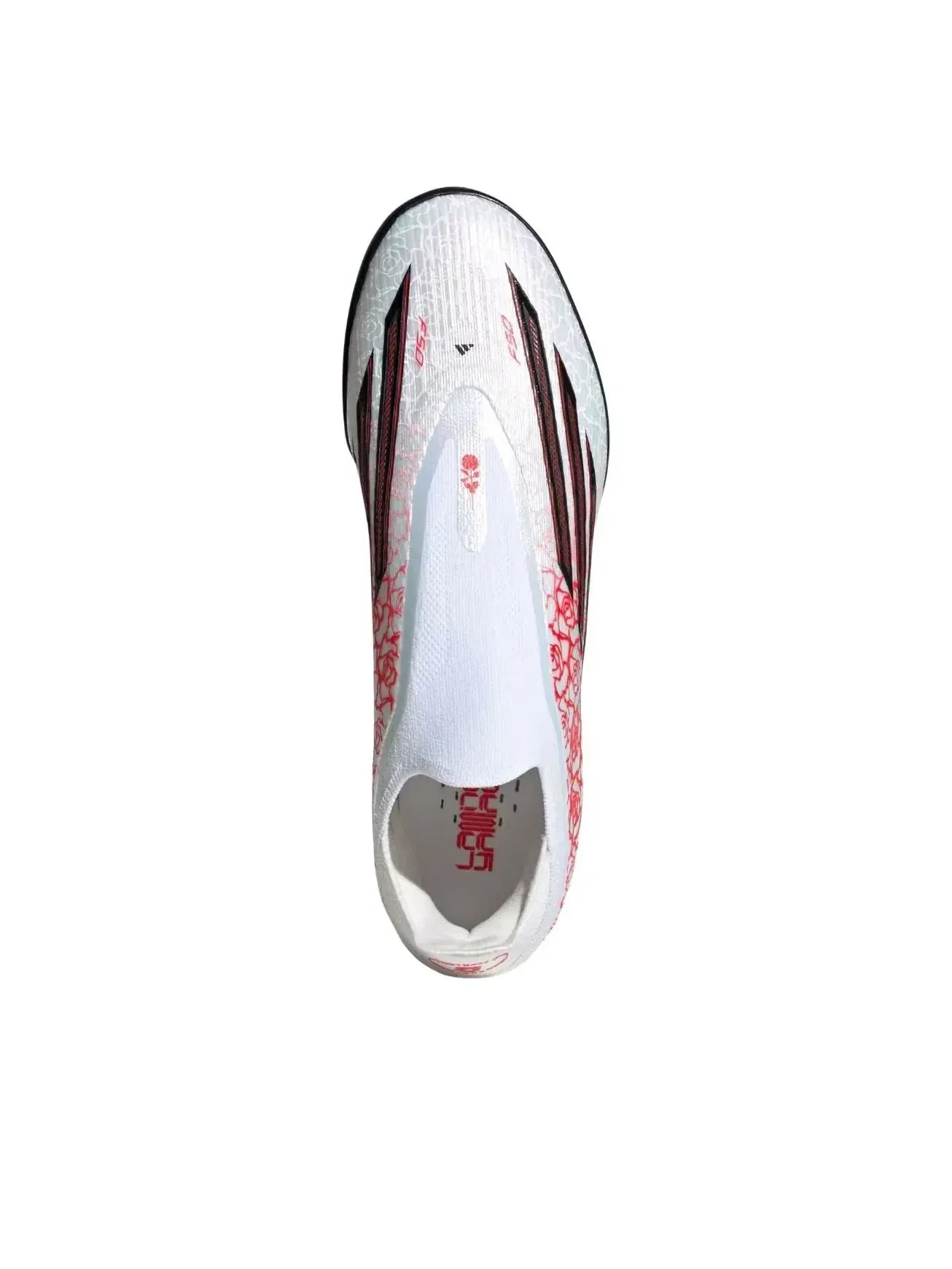 Кроссовки Adidas F50 Pro Laceless Turf 'White Black Lucid Red' KK4239 — изображение 2 из 5, белый