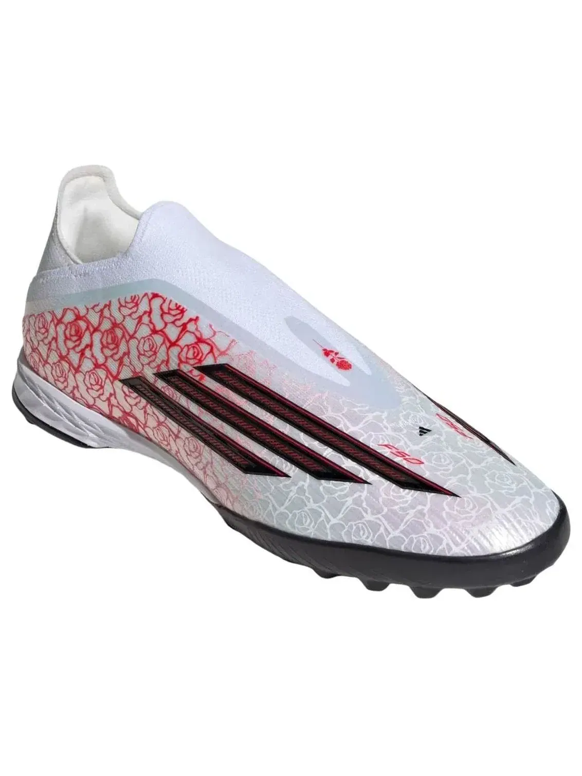 Кроссовки Adidas F50 Pro Laceless Turf 'White Black Lucid Red' KK4239 — изображение 4 из 5, белый