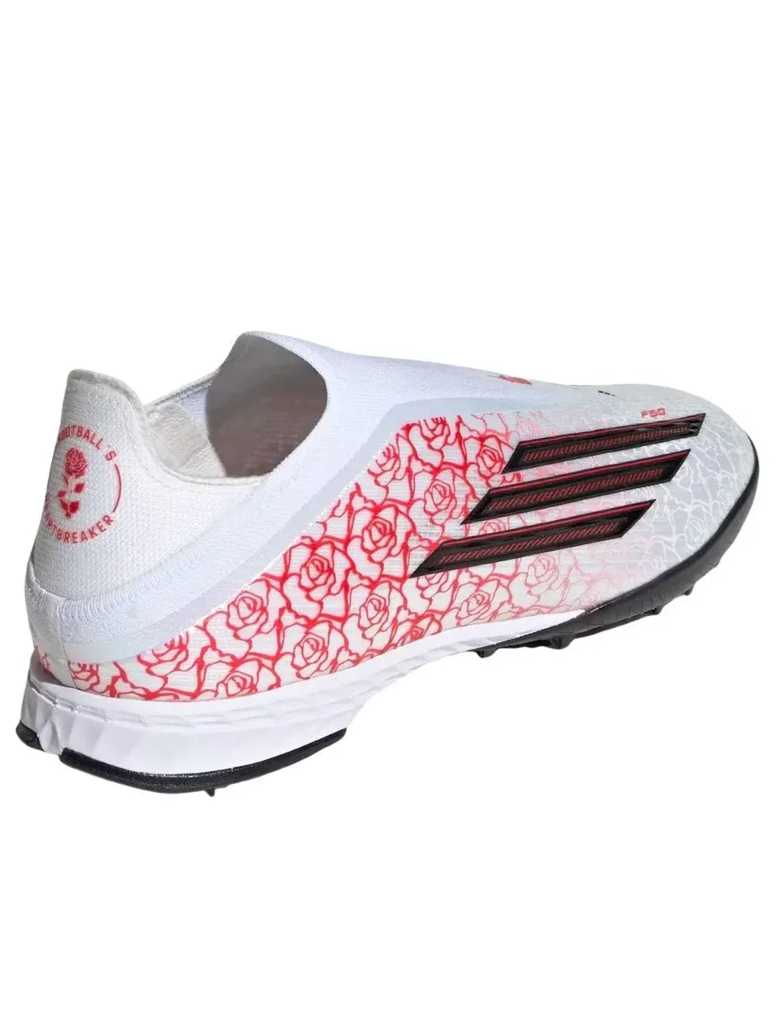 Кроссовки Adidas F50 Pro Laceless Turf 'White Black Lucid Red' KK4239 — изображение 5 из 5, белый
