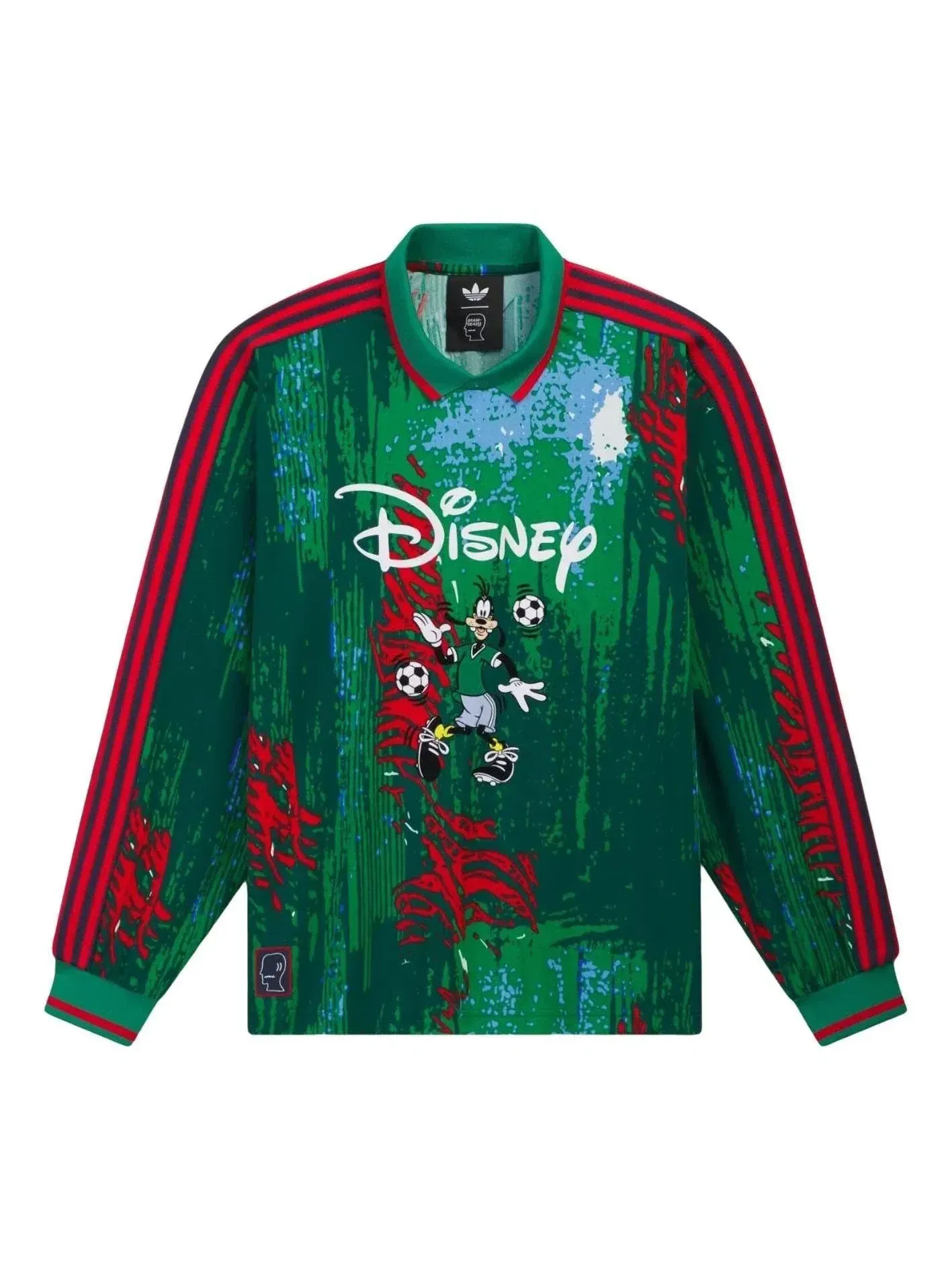 Мужская футболка с длинным рукавом Adidas x Brain Dead x Disney Red Bold Green Blue