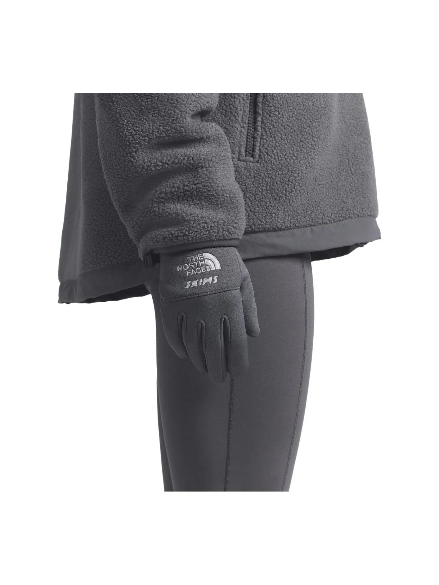 (WMNS) Перчатки The North Face x SKIMS FW25 'Gunmetal' — изображение 2 из 2, серый