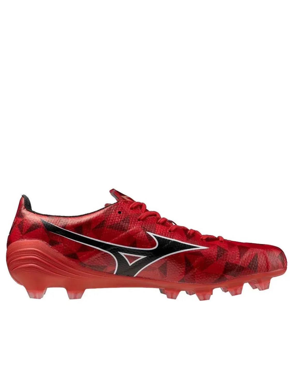 Мужские футбольные бутсы с шнуровкой Alpha II Japan Ruby Red Black Mizuno — изображение 2 из 4, красный