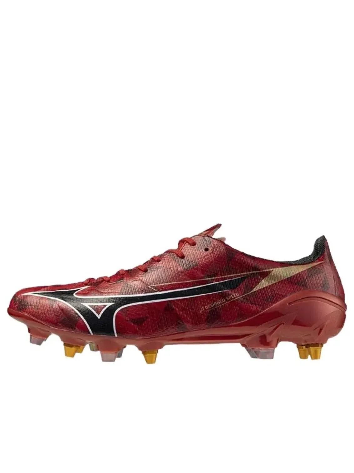 Мужские бутсы с шипами Mizuno Alpha II Japan Mix Interchangeable Studs — изображение 1 из 4, красный