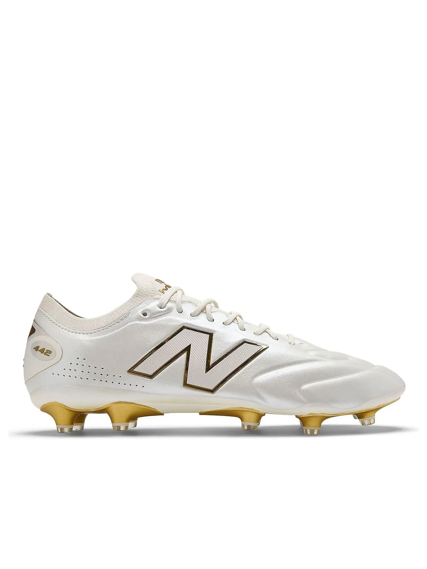 Кроссовки New Balance 442 Elite Knit FG V3 First Edition 'Sea Salt Gold Metallic' U41FM9EJ — изображение 2 из 6, белый