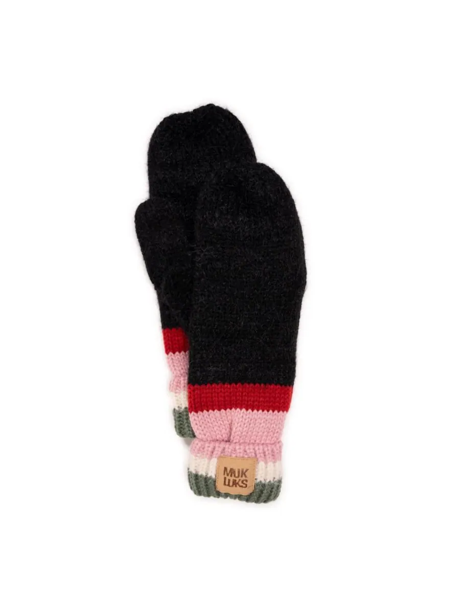 Женские ребристые варежки с рисунком ресниц MUK LUKS