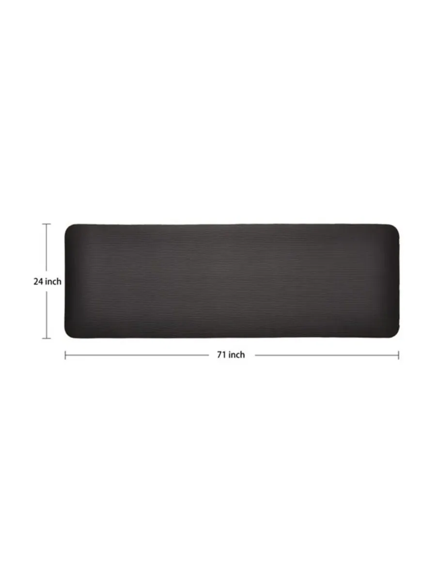 Коврик для йоги GoYoga 180 x 61 см , устойчивый к разрывам, с ремешком Balancefrom Fitness — изображение 3 из 8, нет цвета