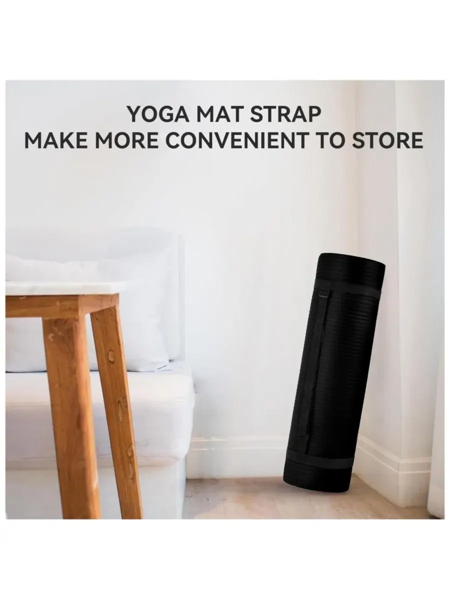 Коврик для йоги GoYoga 180 x 61 см , устойчивый к разрывам, с ремешком Balancefrom Fitness — изображение 8 из 8, нет цвета
